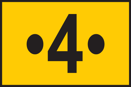 Wegzeichen/Zahlen mit Punkten/0044_black_dot4dot_bgyellow.png